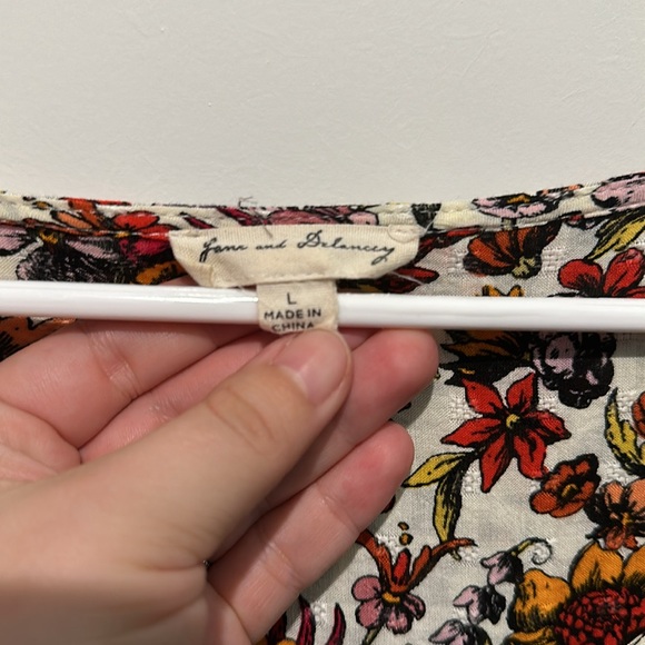 Jane and Delancey Large Floral Print Long Sleeve Blouse Size large - Picture 10 of 11